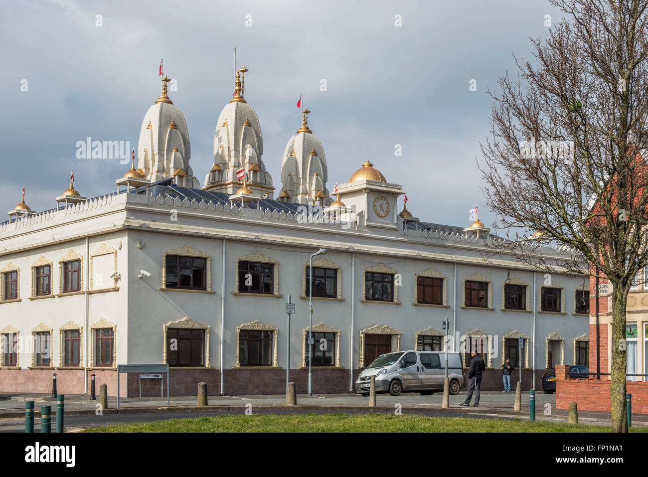 Shri Swaminarayan Mandir, the white-spired Hindu temple on Merches Place, Grangetown